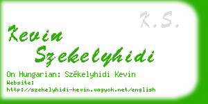 kevin szekelyhidi business card